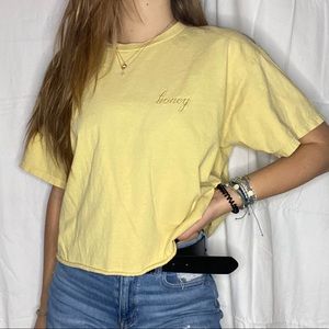 Brandy Melville Yellow Honey T Shirt